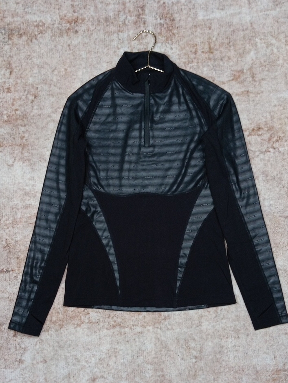 Seirus Base Layer Womens Active 1/4 Zip Long Sleeve Black & Gray